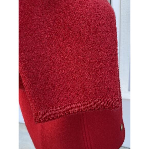 Vintage Pendleton 100% Virgin Wool Red Cardigan Embroidery Women’s Large - Picture 8 of 16